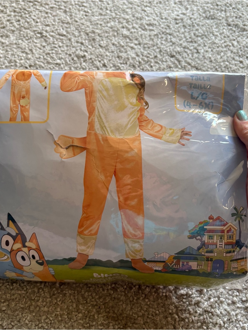 Bluey Bingo Costume 4-6X Halloween Dog Jumpsuit Kids